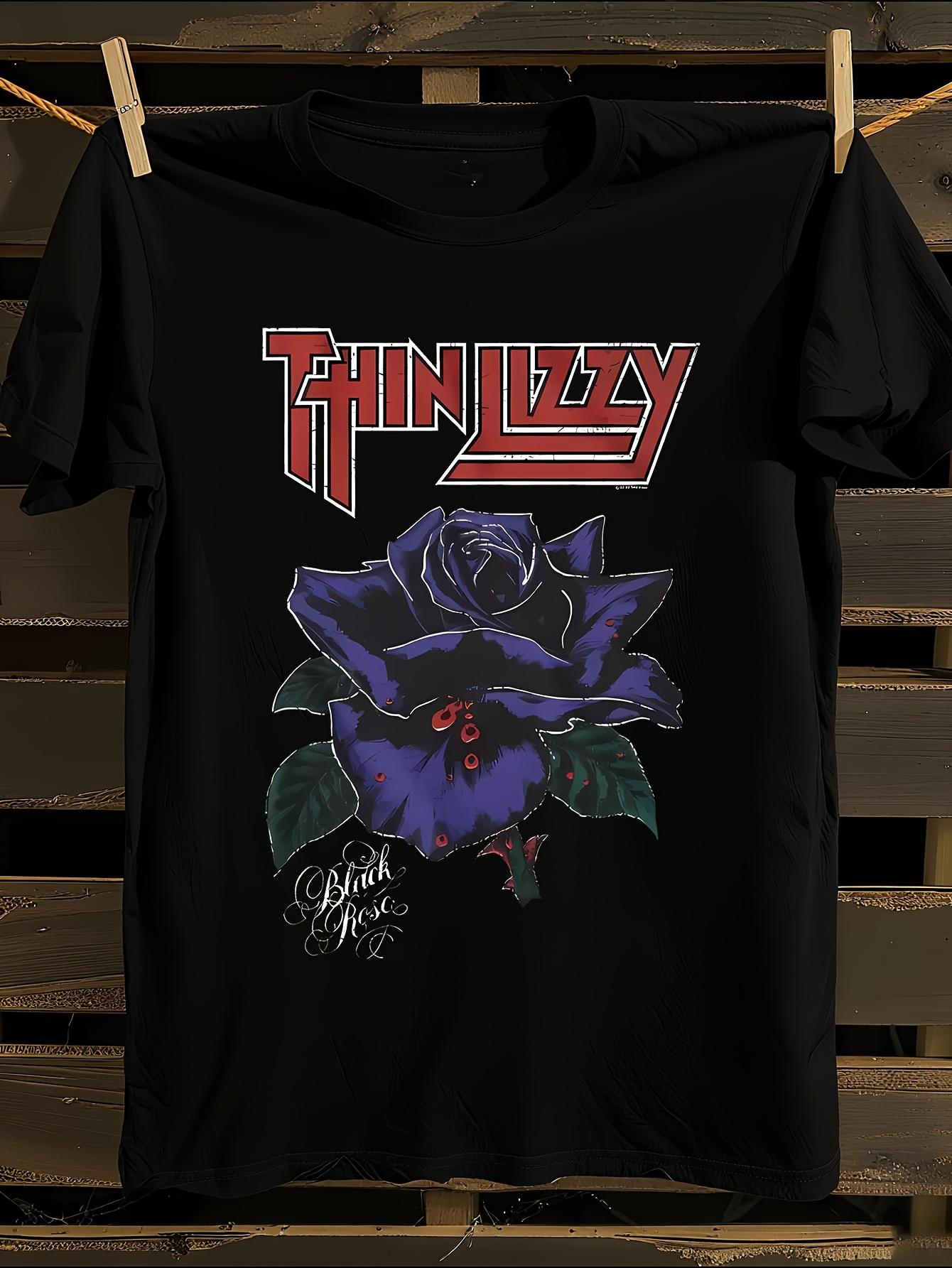 Thin Lizzy Black Rose Graphic Tshirt XXL