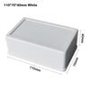 ABS Plastic Storage Case White Black Housing Instrument Case  Electronic Supplies