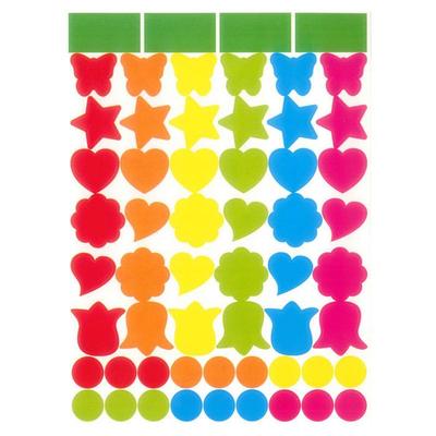 Adhesive Stickers - CTOP - 140 Pieces - Various Shapes - Assorted Colors