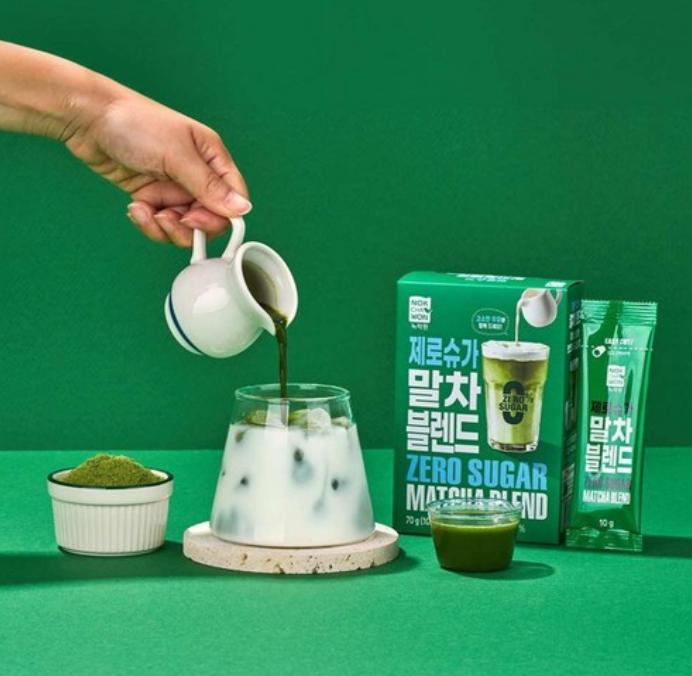 Nokchawon Zero Zucker Matcha Mischung 7 Sticks – Premium Koreanischer Grüntee