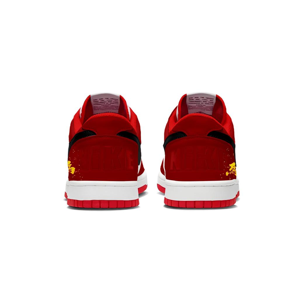Nike Big Year Of The Horse Greetings Abrasion Resistant Breathable Low top Skateboard Shoes Men's Red White 355152-150(Team1732-S-BOX)