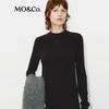 MO&Co. 2024 Winter Hochtailliertes A-Linien Maxi-Kleid mit Wollmischung