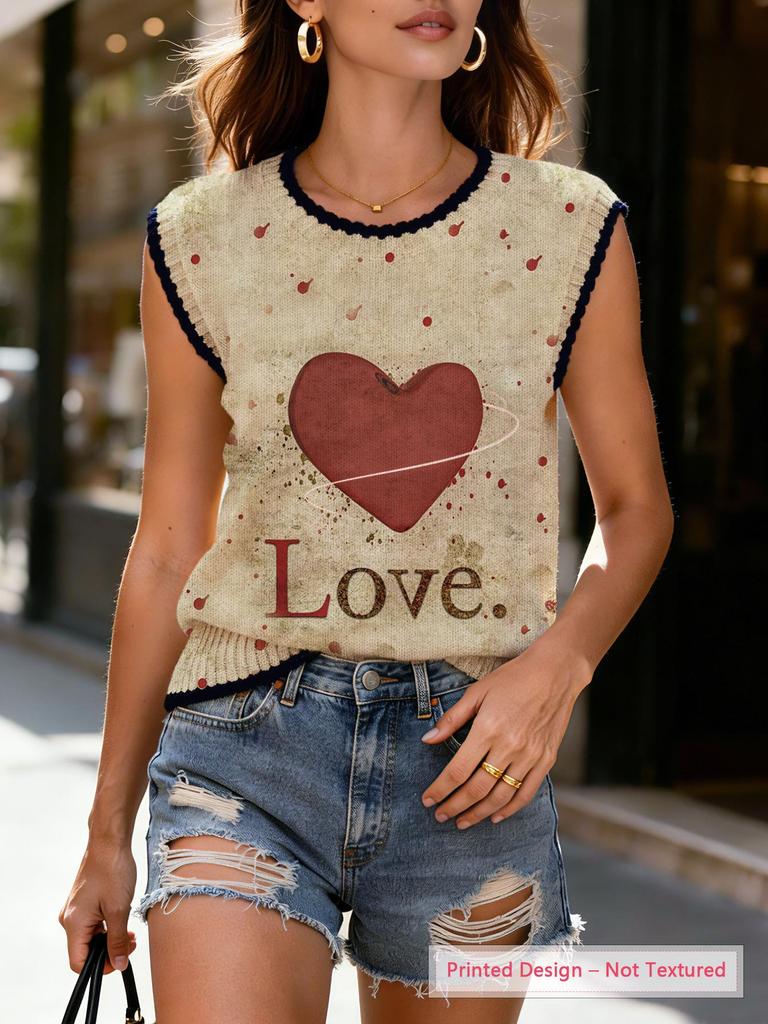 2026 Summer New Arrivals: European American Women's Round Neck Chunky Knit Sweater Vest