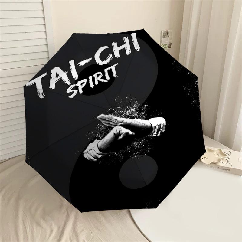 

1PC Tai Chi Spirit Automatic Open/Close Umbrella with Windproof, 8-Rib Sturdy Canopy, Durable Ribs, Fashionable Design1285A
