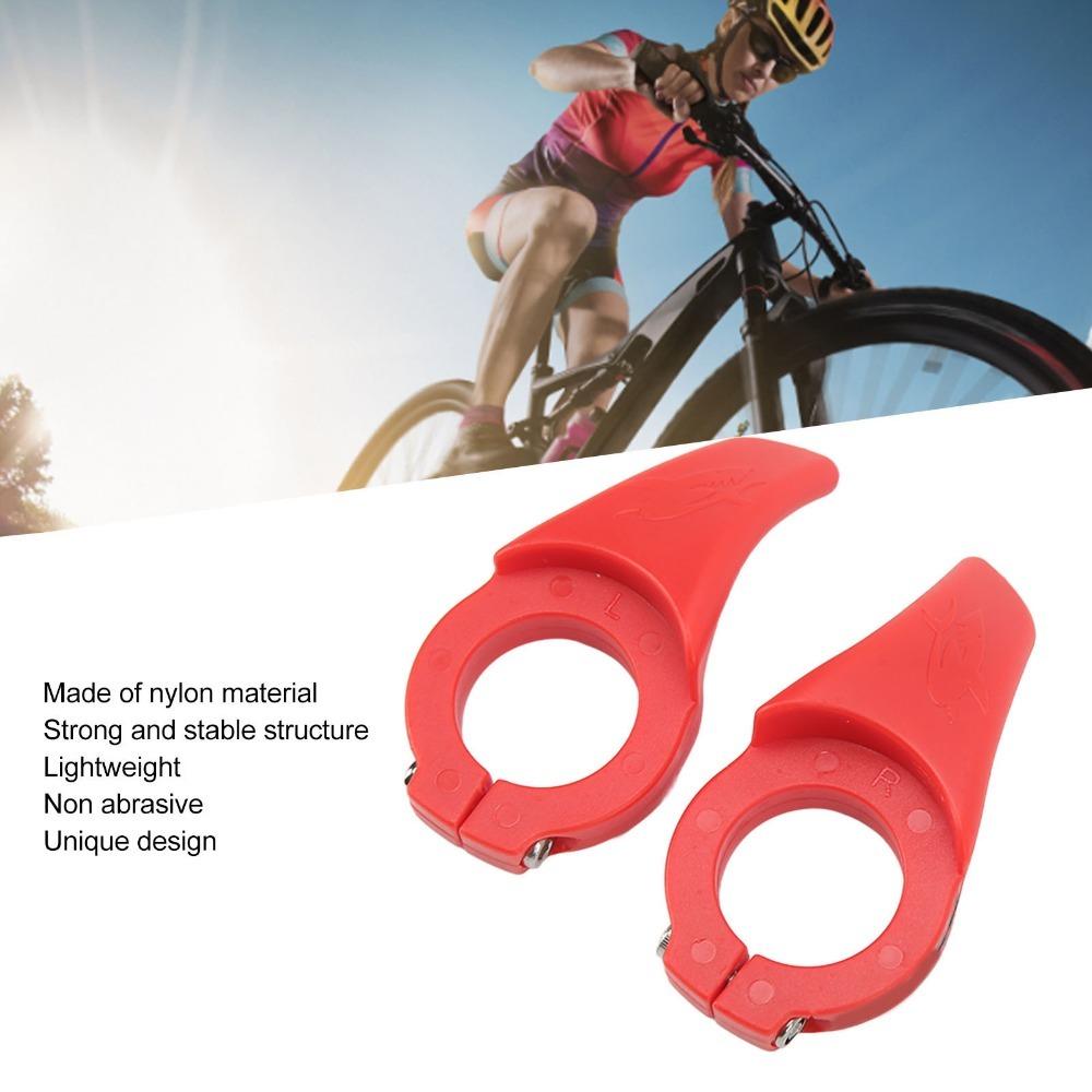 1 Pair Ergonomic Handlebar Thumb Rest Comfort Grip Easy Installation Bike Auxiliary Handlebar High Toughness красный