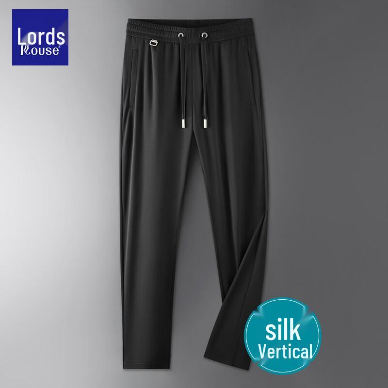 LUOZI Men's Silk Blend Casual Pants