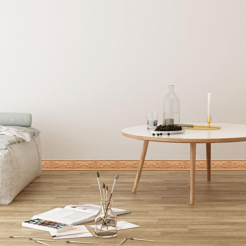 230*6cm 3D Baseboard Wall Stickers Self Adhesive Waterproof Baseboard Wallpaper Border Wall Sticker Living Room Home Decorations