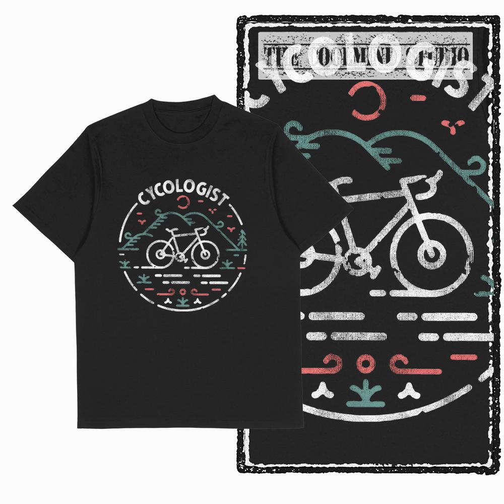 Coolmind Z1106100% Cotton Bike Printed Exclusive Graphic Men T Shirt Cotton Men Tshirt T-shirt for Men Loose Tee Shirt