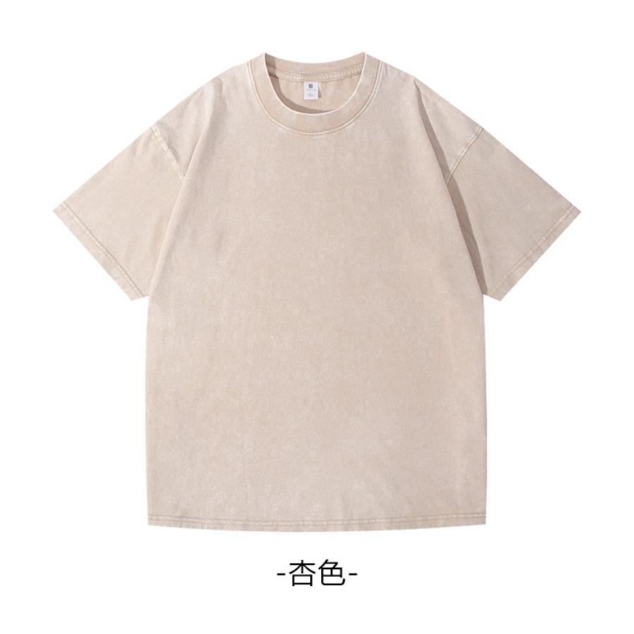 1 stuks Puur Katoen Heren Grote Maat T-shirts Heren Zomer Vintage Kleding Gewassen T-shirts Amerikaanse Casual Korte Mouw Basis Heren Tops