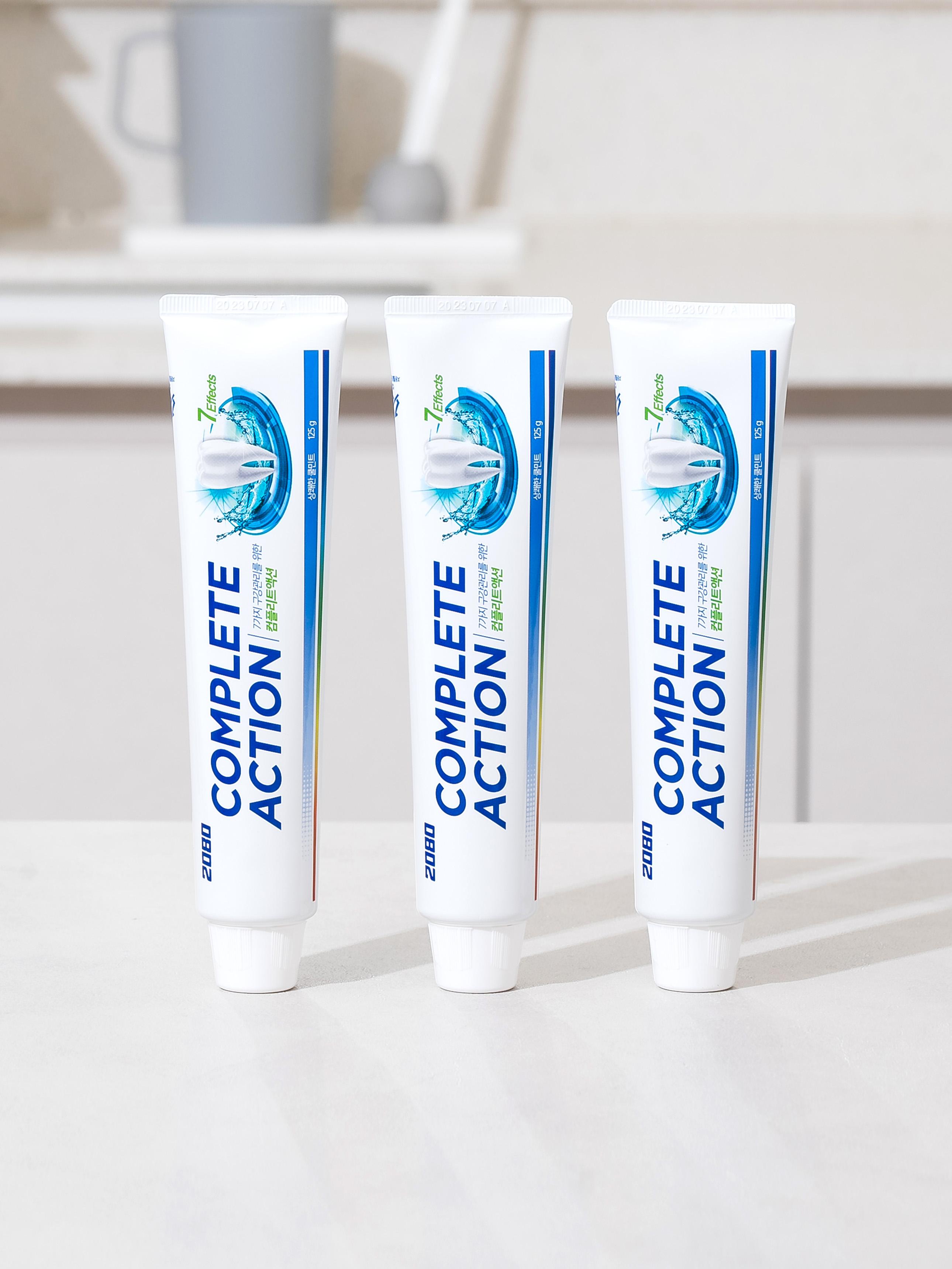 

2080 Complete Action Cool Mint Toothpaste, 125g x 3 Pack 1ea
