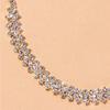 Accessorio per gioielli con braccialetto alla caviglia con strass leggeri, alla moda, con rombo e cavigliera