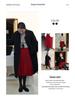 Winter Slimming Velvet Pleated Lace Skirt - Textured Design