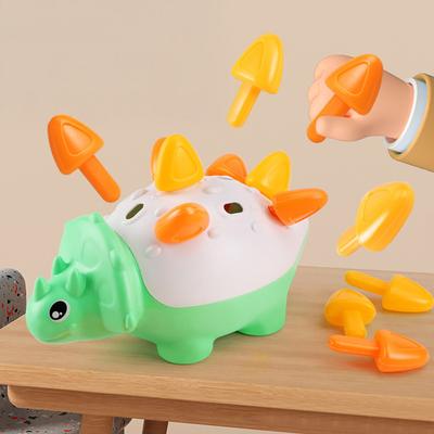 Kinder Dinosaurier Puzzle Spielzeug Hand-Auge-Koordination Feinmotorik Vorschule Lernen Kleinkinder Jungen Mädchen Pädagogisch Triceratops Interaktives Spielzeug