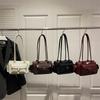 Fashion shoulder bag large capacity women versatile retro soft surface handbag simple casual underarm bag tide