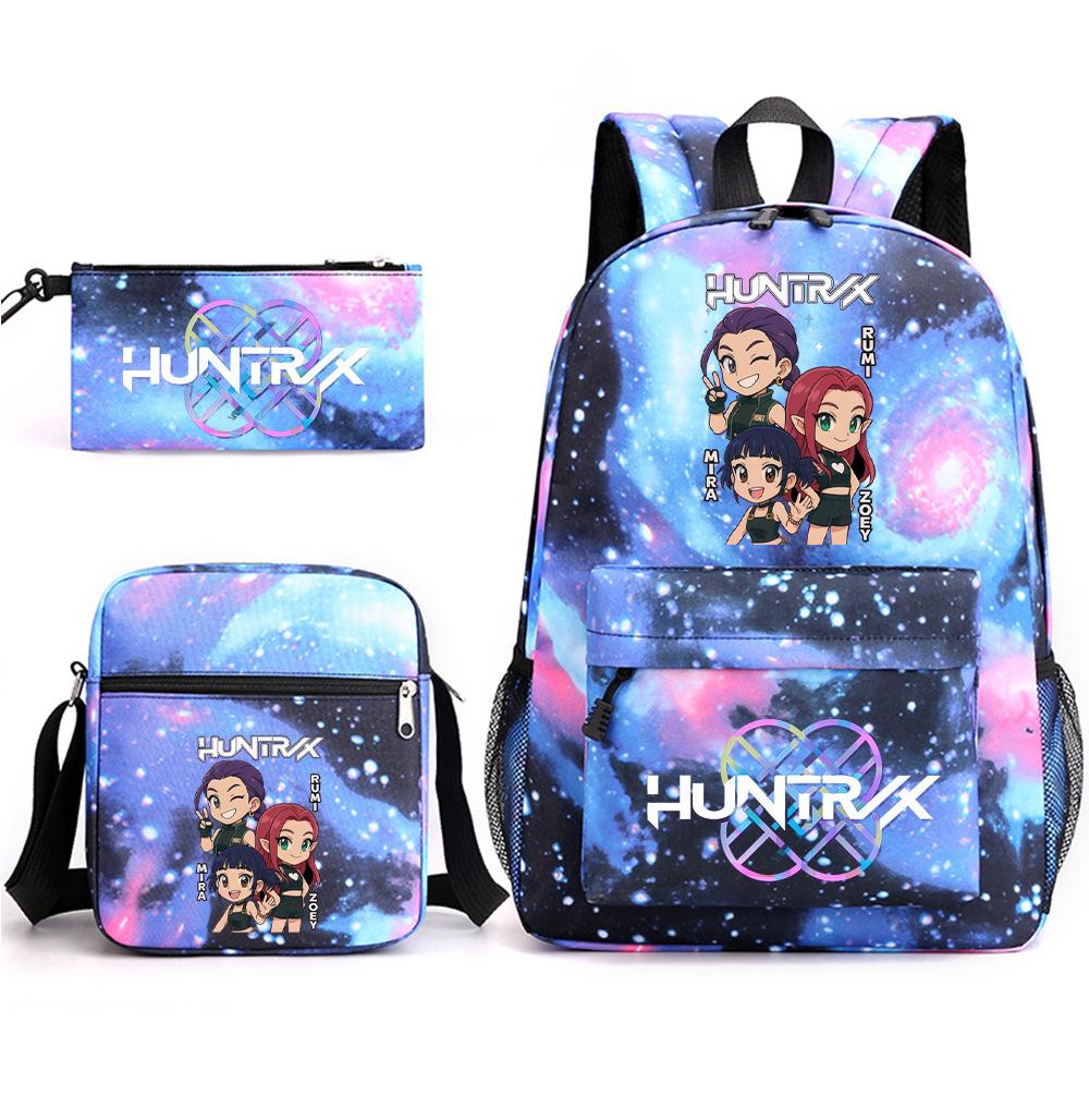 3-teiliges/Set Anime-bedruckter Rucksack mit Umhängetasche und Federmäppchen für Teenager-Schüler Jungen Mädchen Schultasche Große Kapazität Buchrucksack Kindergeschenk Rucksack