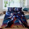 3D printed Mobile Suit Gundam bedding set, printed single duvet cover and pillowcase three-piece set, available in children's