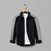 8988 Men's Slim Fit Casual Shirt - Black & White Striped Cotton