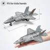 F-35 Fighter Aircraft With Sound Light Model Toy Pull Back & Go Airplane Military Toys Home Decoration Gifts - Ya