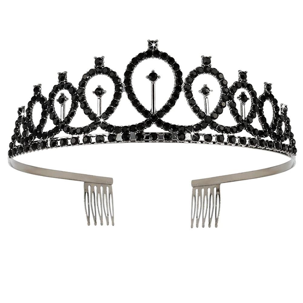 Festa Coroa Tiara Strass Coroa Acessório de Cabelo Primeiro Ano Número Aniversário Bolo Enfeite Liga Tiara