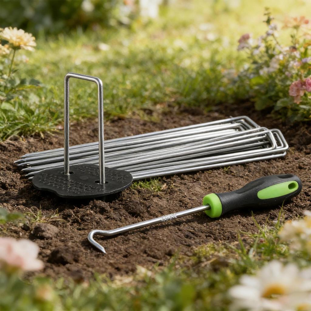 Landscape Fabric Stakes Galvanized Metal Pins 50 Pieces Lawn Landscaping Stakes For Outdoor Yard Pathway Farm Patio Driveway