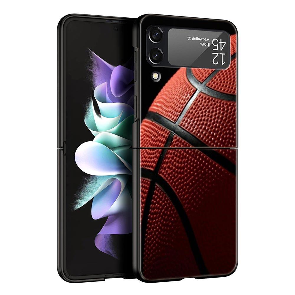 

Чехол для телефона Z Flip 4 для Samsung Galaxy Z Flip 3 5G ZFlip3 Flip3 zflip Flip4 черный жесткий чехол для ПК с изображением баскетбольной корзины Galaxy Z Flip 5G