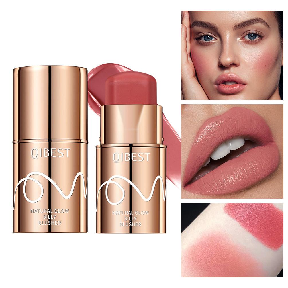 4 Farben. Multifunktionaler, seidiger Rougestift. Hellt die Farbe auf und zeigt sie. Rougecreme, Augen, Gesicht, Lippen, Rougestift, fester Rougestreifen.