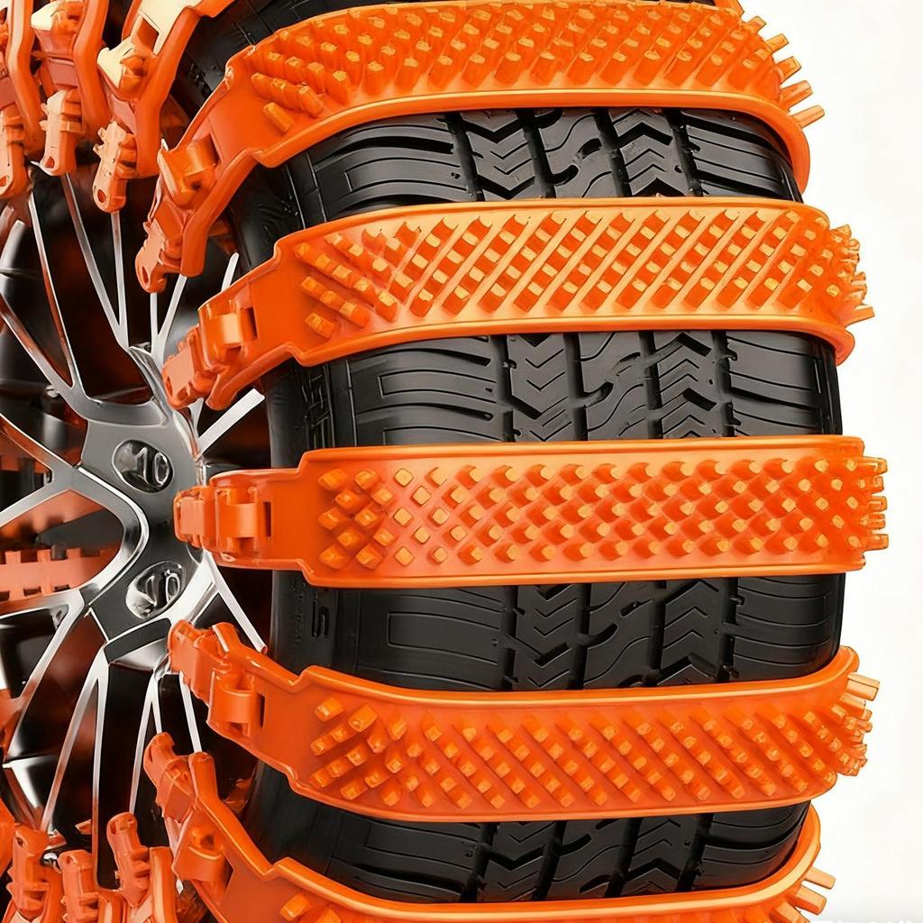 Snow Chains For Car Tires Reusable Traction Belt 5 Pieces Car Anti-Slip Snow Tire Chains For Vehicle Automotive Scooter SUV
