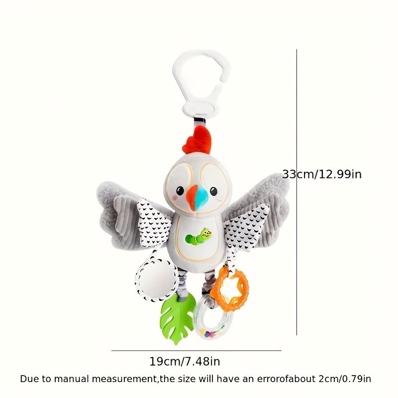New Fun Kids Toys Rabbit Butterfly Parrot Penguin Car Hanging Toy Rattle Educational Holiday Celebration Gift for Thanksgiving, Christmas,Birthday