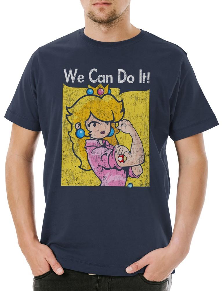 

We Can Do It Princess Men s T-Shirt Super Gamer Games Geek Mario Nerd Luigi 4XL