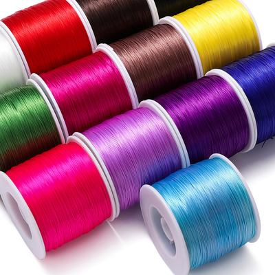 Elastyczna linka importowana z Korei 0,8 mm, Płaska jedwabna linka elastyczna, Elastyczna linka z TPU do koralików, Bransoletka DIY, Naszyjnik, Koraliki