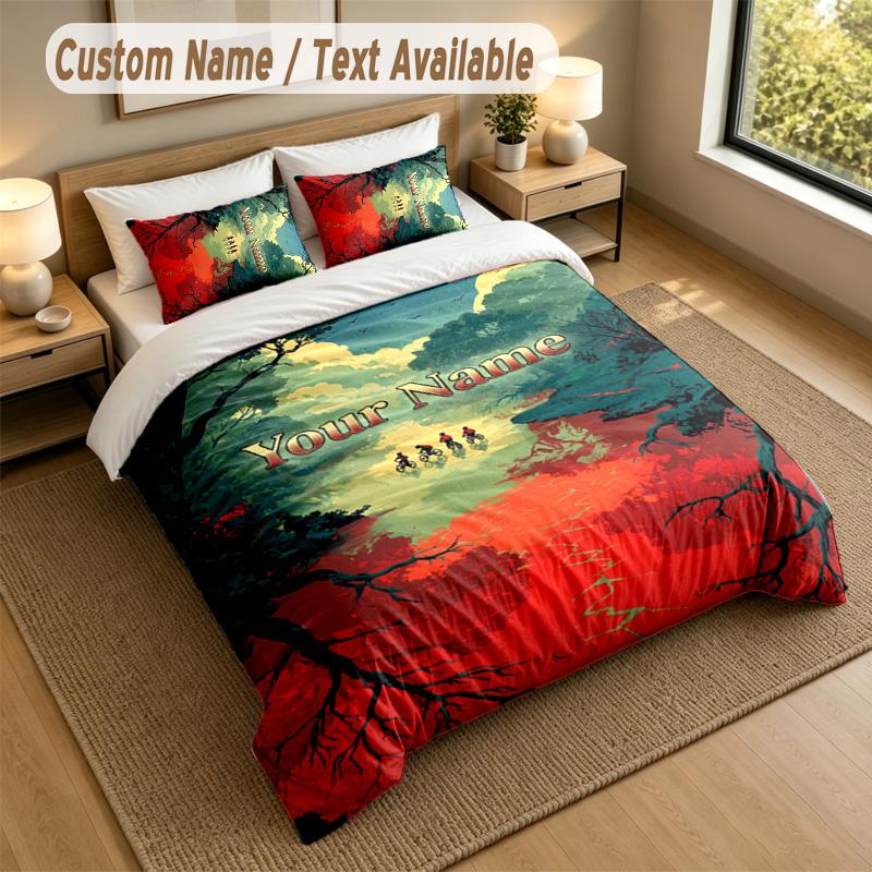 3Pcs Bedding Set Custom Name Text, 1 Sheet 2 Pillowcases Home Bed DecorStranger Things
