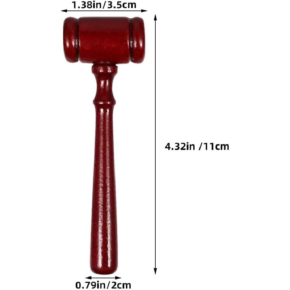 Vaguelly 6pcs Judge Gavel Prop Hammer Accessories for Judge Costumes Auction Parties and Courtroom Role Play Present for Law Students and