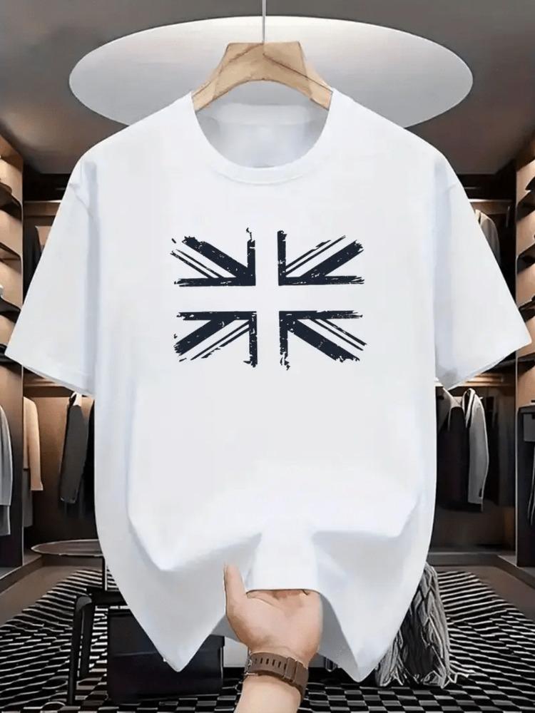 Summer 100 Pure Cotton Unisexs Casual Loose Fashion Trend Brand Printed Comfortable Sports Short Sleeved Round Neck Tshirt Top