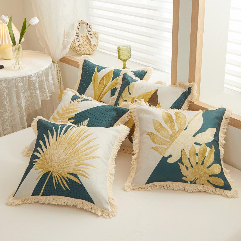 Business Gift Souvenir Linen Digital Printing Tassel Back Pillow Bedside Pillow