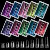 240pcs Almond Nail Tips Full Cover Clear Gel Extensions for Acrylic Nails 12 Size for Manicures with Box