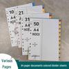 A4 Large Capacity 50-Page Divider Folder: 5 Monthly Sections, 12 Classification Pages for Office Use