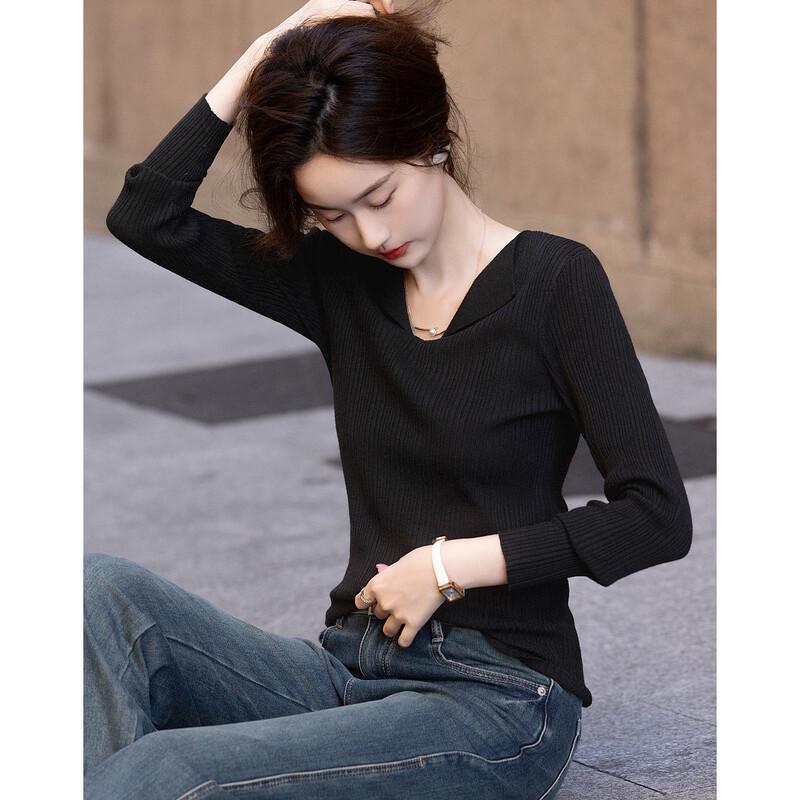 Haut en maille léger à manches longues style français Demana