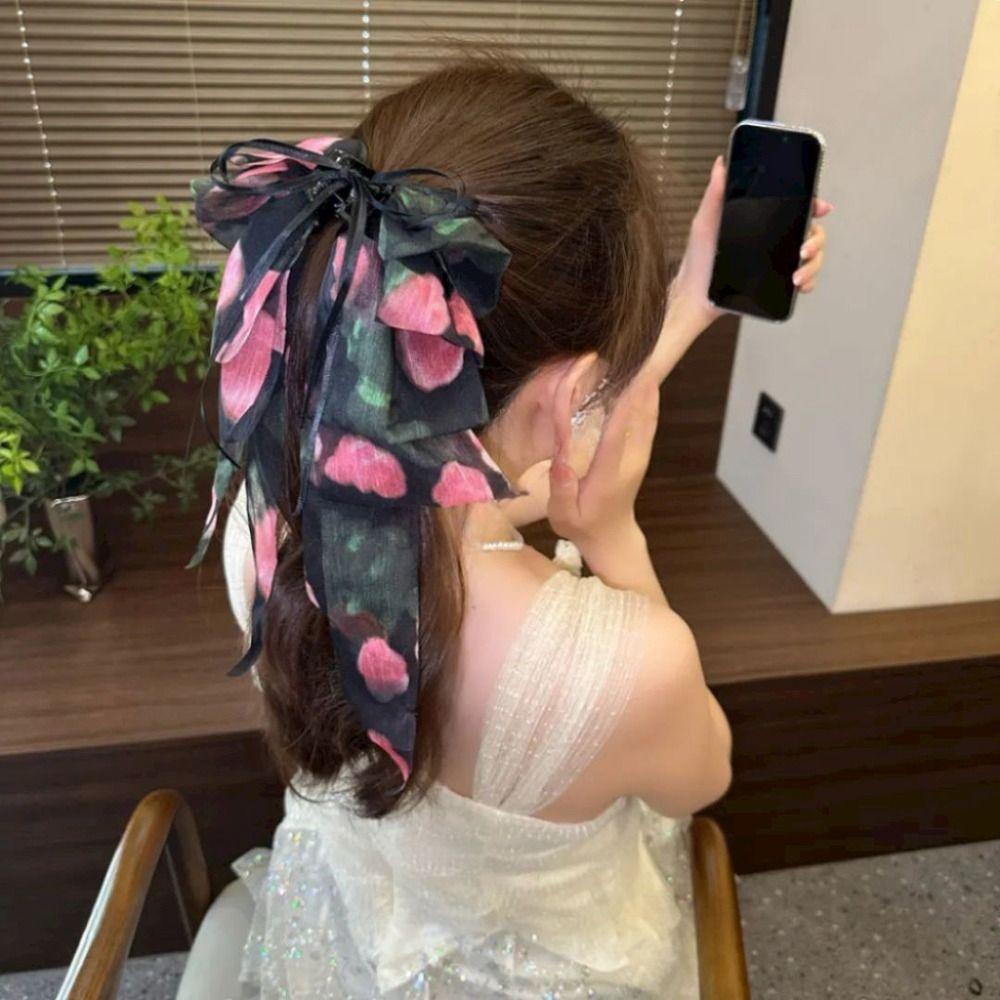 1Pcs Elegant Tail Clips Fashionable Hair Claw Durable Chiffon Hair Clip Hair Accessories