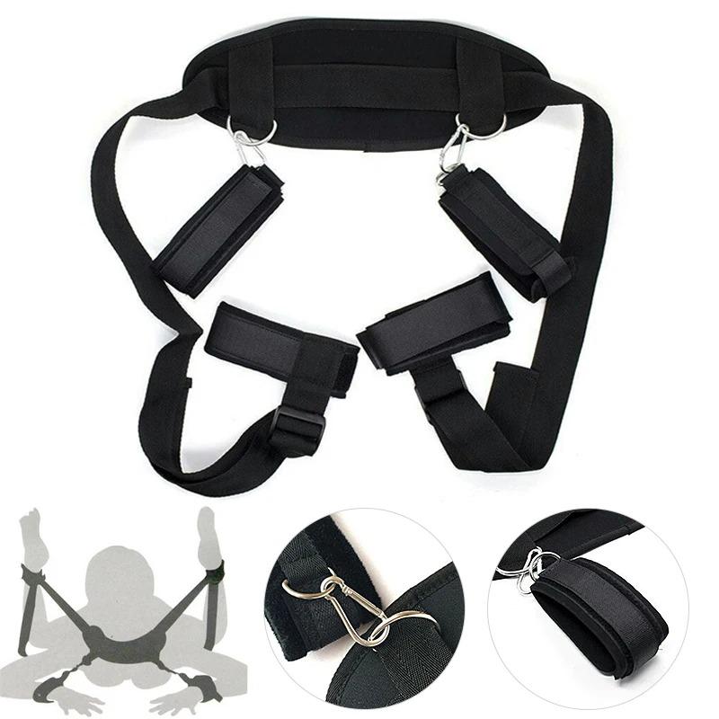 No Vibrators Couple Sex Flirting Tied Legs Adult Accessories Restraints Harness Open Legs Spreader Sexy Toys for Couples 18
