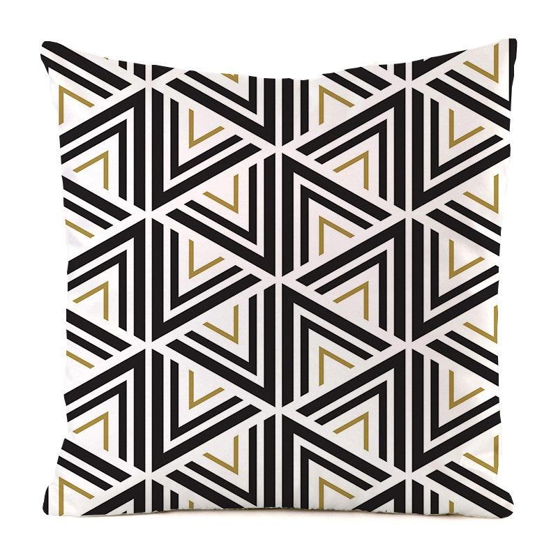 Solo federa per cuscino con motivo a righe geometriche semplici, federa per cuscino di lusso, divano da ufficio, auto, decorazione d'interni