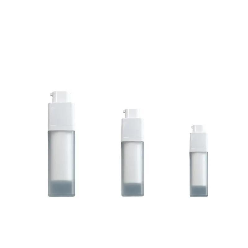 1Pc 15/30/50ml Square Vacuum Bottle Press Lotion Empty Liquid Foundation Makeup Portable Lady Cosmetic Container