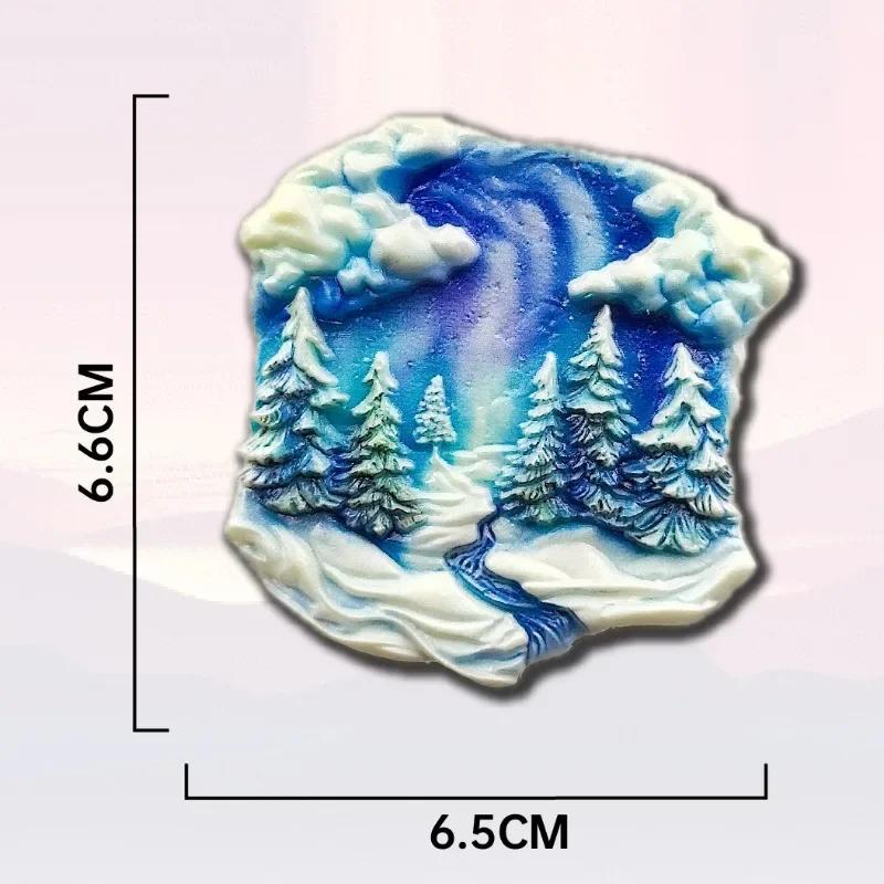 Norway Souvenirs Northern Europe Fridge Magnets Iceland Arctic Finland Aurora Refrigerator Stickers Home Decor Wedding Gifts