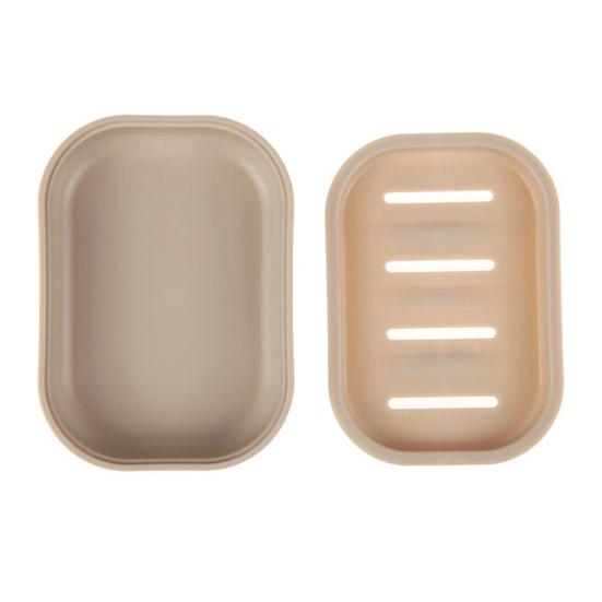 Soap Dish with Drainage Layer Shampoo Bar Holder with Lid Soap Tray Keeps Soap Dry And Clean for Bathroom Shower Bathtub Kitchen