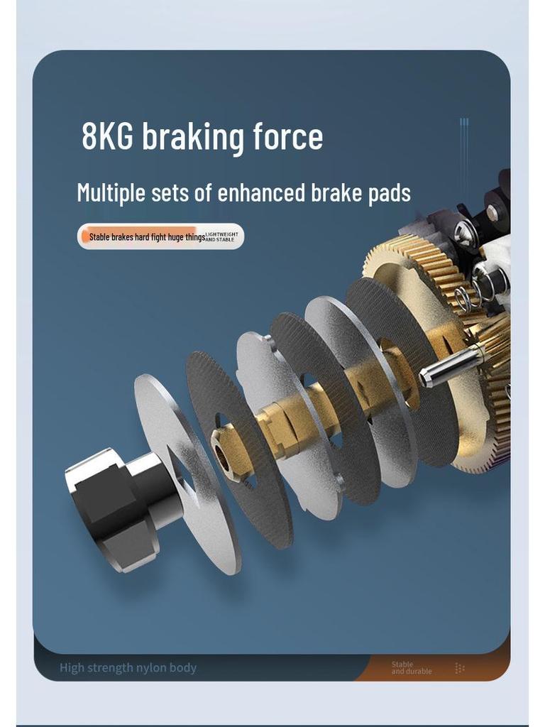 Warhawk Shining Shadow Low-Profile Baitcasting Reel, Anti-Backlash, Dual-Metal Spool for Long-Casting and General-Purpose Lure Fishing.