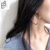 S925 Sterling Silver Simple 2026 New Style Square Hoop Earrings Exaggerated Large Earrings European and American Style Ear Studs