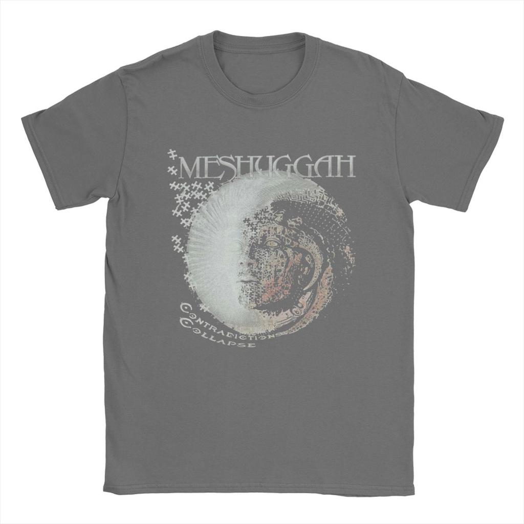 Meshuggah Herren T-Shirt Hipster T-Shirt Kurzarm Rundhals T-Shirt Reine Baumwolle Partykleidung