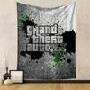 Grand Theft Auto V Tapestry Wall Hanging, GTA 5 Game Poster Art, Gamer Wall Decor for Bedroom Living Room Dorm