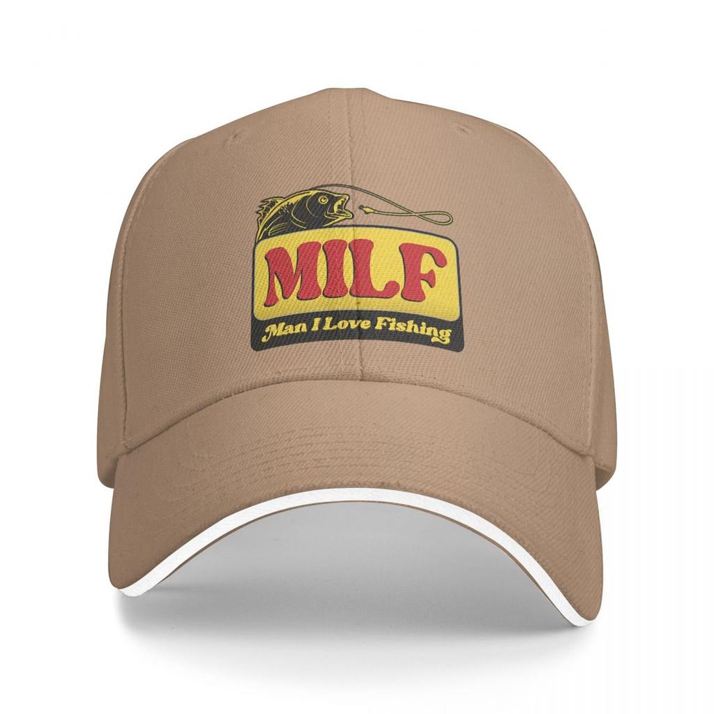 MILF Unisex I Love Fishing Art Unisex Baseball Caps Peaked Cap Sun Shade Outdoor Hat