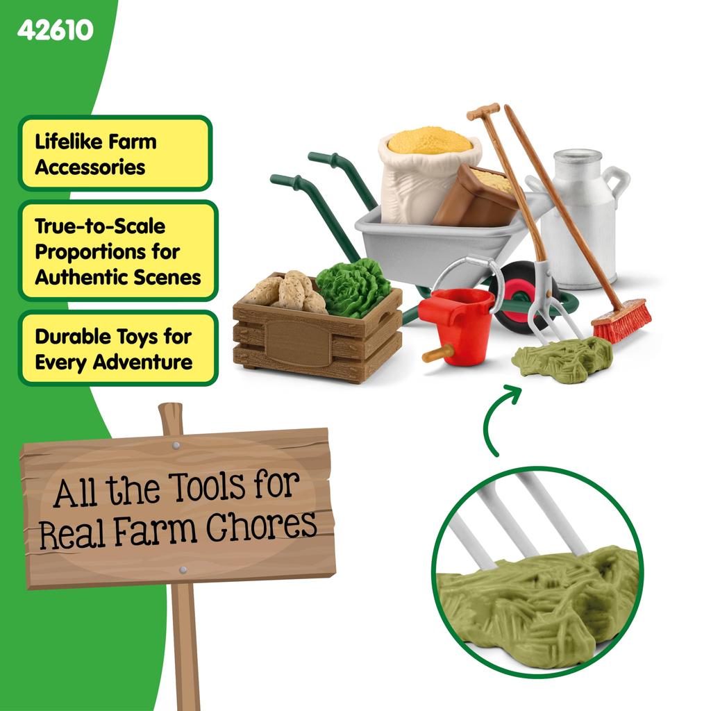 Schleich Farm World Farm Food and Tools 42610