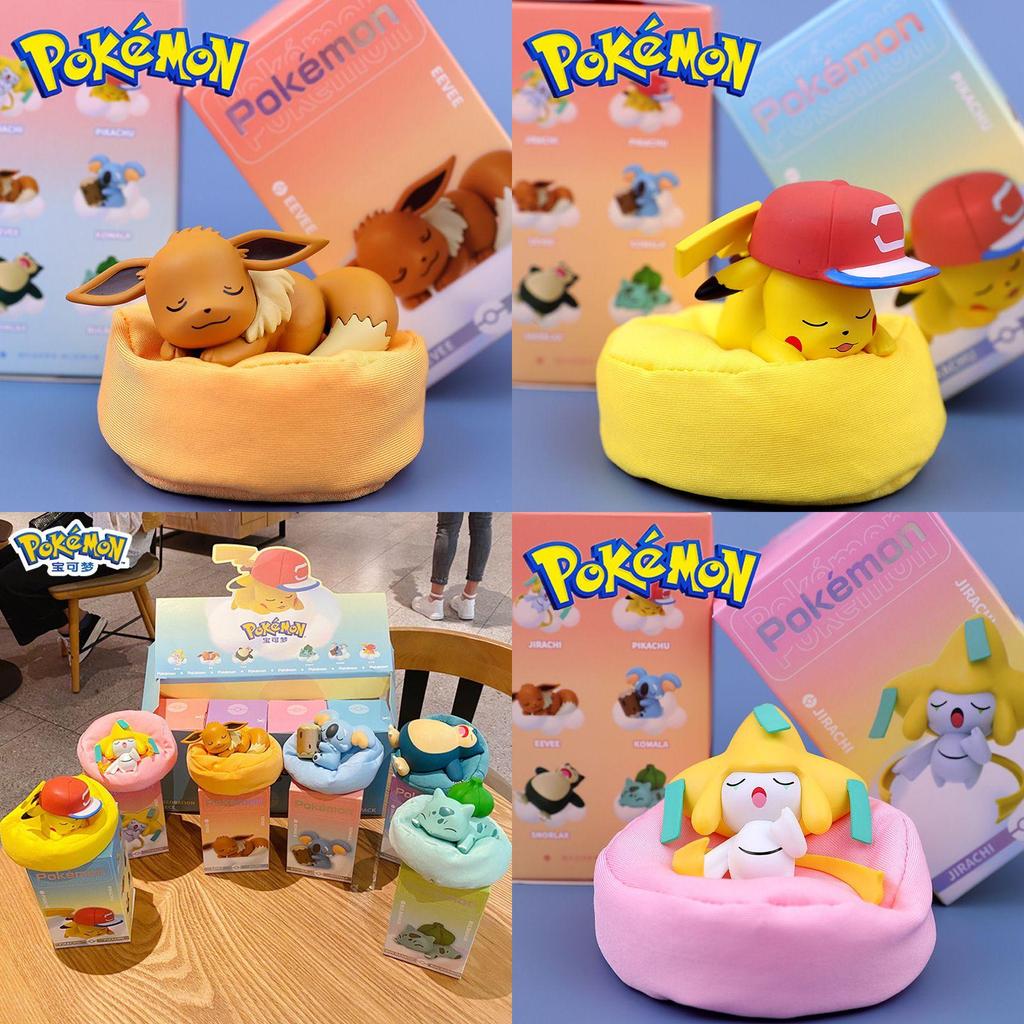 Figure Pokemon Action Toys Sleepy Pikachu Snorlax Bulbasaur Jirachi Komala Eevee